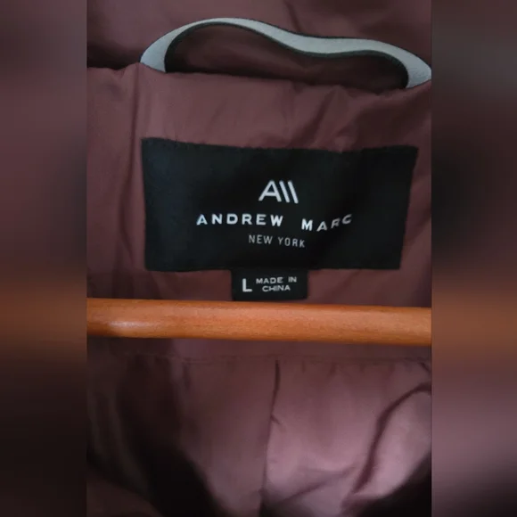 Andrew Marc Strehla Puffer Quilted Jacket color fig, size L - Picture 8 of 11